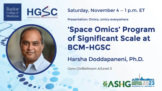 Twitter promo for ASHG presentation by HGSC